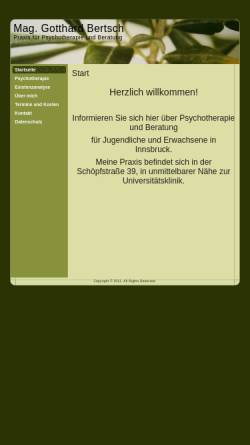 Vorschau der mobilen Webseite www.gotthardbertsch.at, Mag. Gotthard Bertsch - Praxis für Psychotherapie und Beratung
