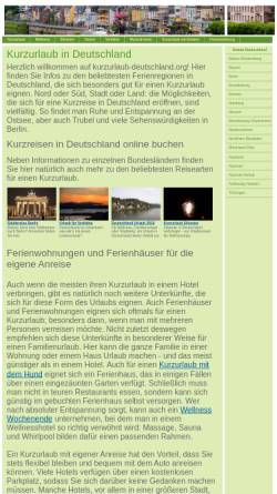 Vorschau der mobilen Webseite www.kurzurlaub-deutschland.org, Kurzurlaub in Deutschland