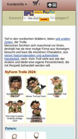 Vorschau der mobilen Webseite www.geschenke-trolle.de, CS Marketing Service, Inh. Carmen Scheibe