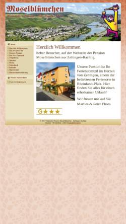 Vorschau der mobilen Webseite www.moselbluemchen-zeltingen.de, Pension Moselblümchen