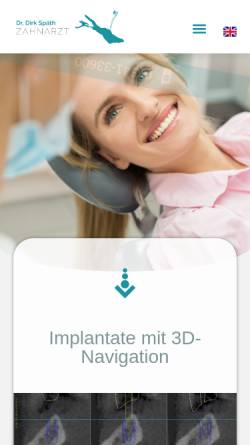 Vorschau der mobilen Webseite www.dr-spaeth-zahnarzt.de, Zahnarztpraxis Dr. Dirk Späth