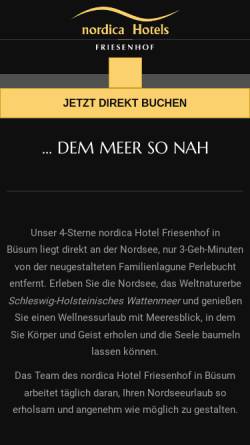 Vorschau der mobilen Webseite nordicahotel-buesum.de, Hotel Friesenhof