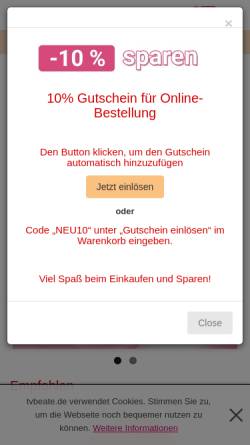 Vorschau der mobilen Webseite www.tvbeate.de, TV Beate, Dorothea Willstumpf