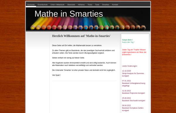 Vorschau von www.mathe-in-smarties.de, Mathe in Smarties