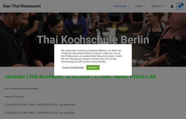 Vorschau von www.thai-kochschule-berlin.de, Meo's Thai Kochschule