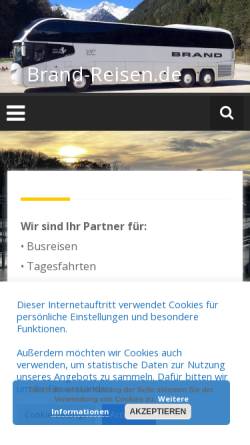 Vorschau der mobilen Webseite brand-reisen.de, Erich Brand Omnibusbetrieb GmbH
