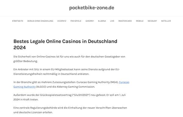 Vorschau von www.pocketbike-zone.de, Pocketbike Zone