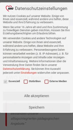 Vorschau der mobilen Webseite awo-rheinland.de, AWO Seniorenzentrum Neuwied