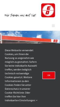 Vorschau der mobilen Webseite ed-info.de, Erich Doetsch Mineralölhandels KG