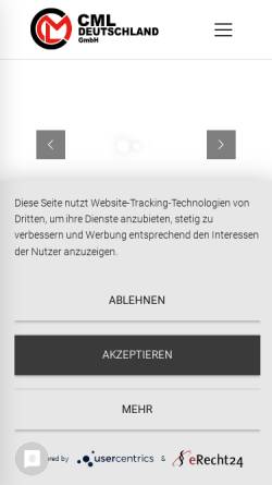 Vorschau der mobilen Webseite ercolina.de, CML Deutschland GmbH