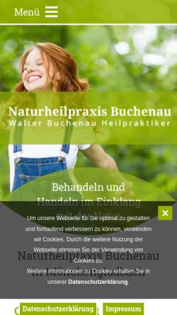 Vorschau der mobilen Webseite www.naturheilpraxis-buchenau.de, Buchenau, Walter