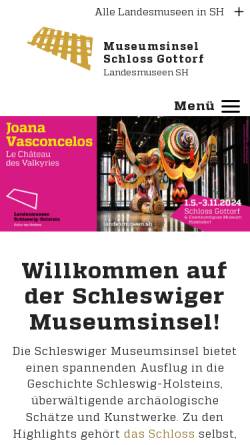 Vorschau der mobilen Webseite www.schloss-gottorf.de, Eisenkunstguss-Museum