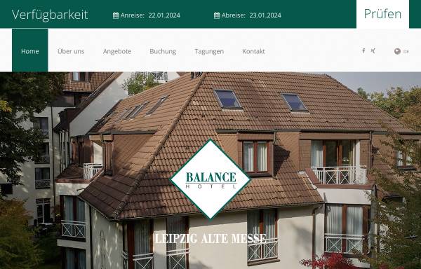 Vorschau von www.balancehotel-leipzig.de, Balance Hotel Leipzig