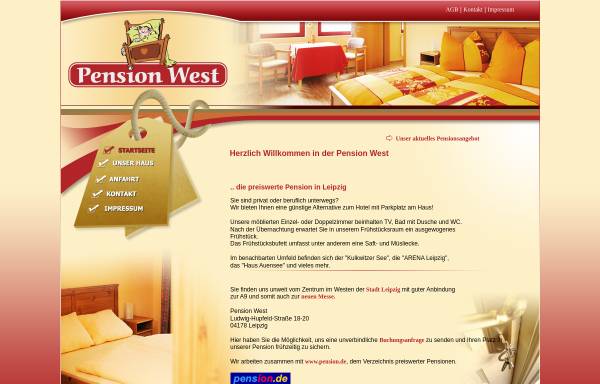 Vorschau von www.pension-west.de, Pension West