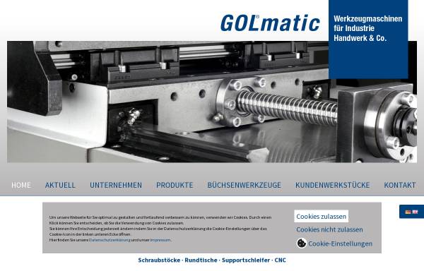 Vorschau von www.golmatic.net, GOLmatic Werkzeugmaschinen Gottfried Prechtl
