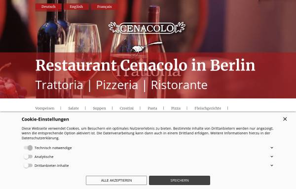 Vorschau von www.restaurant-cenacolo.de, Cenacolo