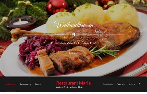 Vorschau von www.restaurant-maria.de, Restaurant Maria
