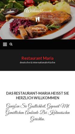 Vorschau der mobilen Webseite www.restaurant-maria.de, Restaurant Maria