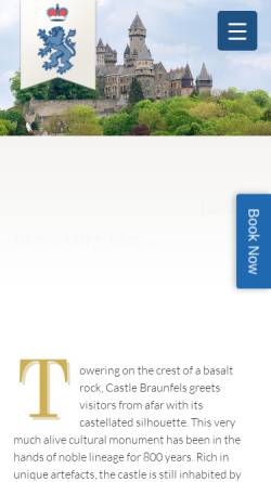 Vorschau der mobilen Webseite schloss-braunfels.de, Schloss Braunfels