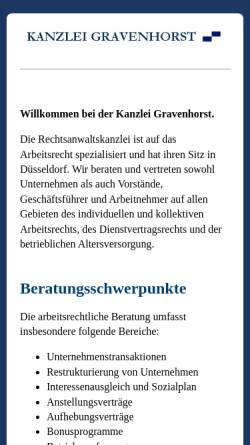 Vorschau der mobilen Webseite www.kanzlei-gravenhorst.de, Gravenhorst und Partner
