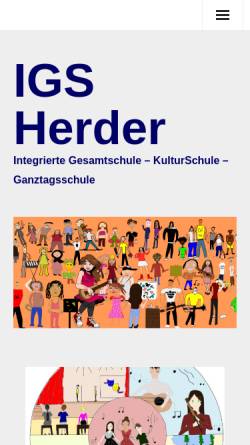Vorschau der mobilen Webseite www.igs-herder.de, Integrierte Gesamtschule Herder