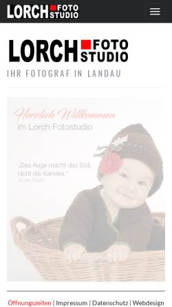 Vorschau der mobilen Webseite www.lorch-fotostudio.de, Lorch Fotostudio - Fotografie und Design