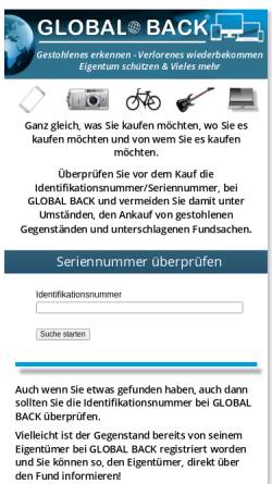 Vorschau der mobilen Webseite www.seriennummern-check.de, Seriennummern Check