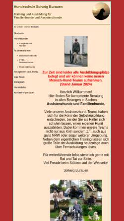 Vorschau der mobilen Webseite www.hundeschule-burauen.de, Hundeschule Solveig Burauen