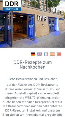 Vorschau der mobilen Webseite www.ddr-restaurant.de, Domklause