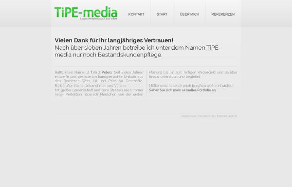 Vorschau von tipe-media.de, TiPe Media, Tim Peters
