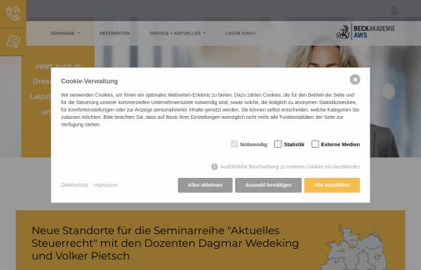 Vorschau von www.aws-online.de, AWS Arbeitskreis für Wirtschafts- und Steuerrecht oHG