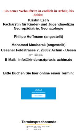 Vorschau der mobilen Webseite www.kinderarztpraxis-achim.de, Dr. med. Petra Gölz
