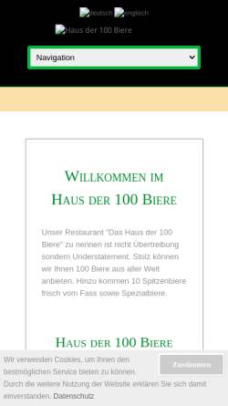 Vorschau der mobilen Webseite www.das-haus-der-100-biere.de, Das Haus der 100 Biere am Ku'damm
