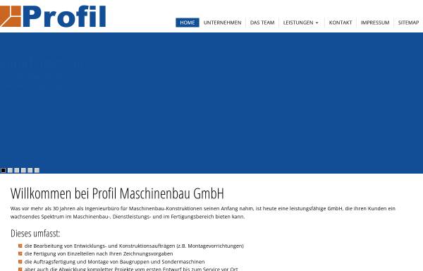 Vorschau von www.profil-maschinenbau.de, Profil Maschinenbau Konstruktions GmbH