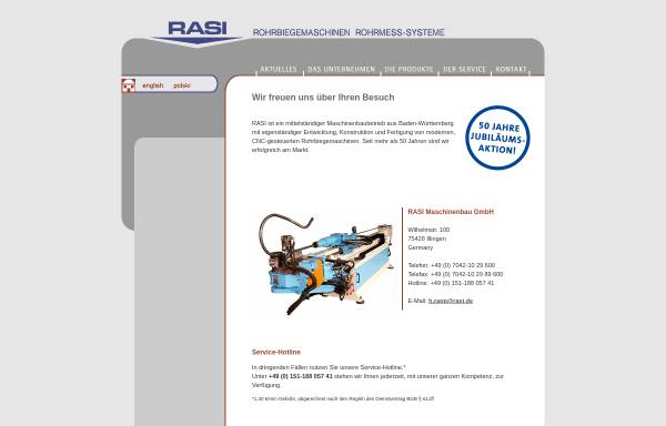 Vorschau von www.rasi.de, RASI Maschinenbau GmbH