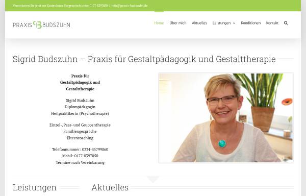 Vorschau von praxis-budszuhn.de, Gestalttherapeutin Sigrid Budszuhn