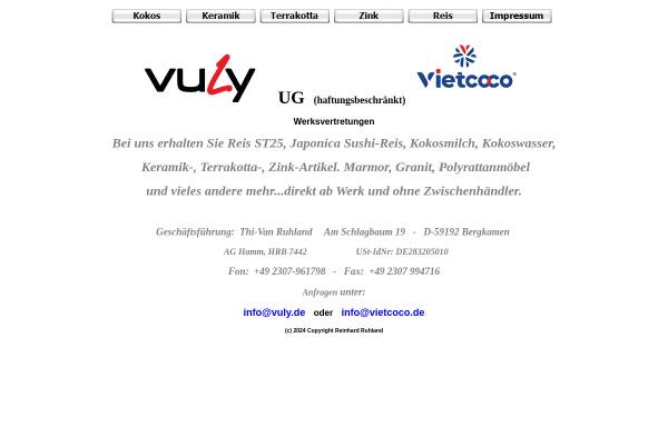 Vorschau von www.vuly.de, Keramik und Terrakotta aus Vietnam