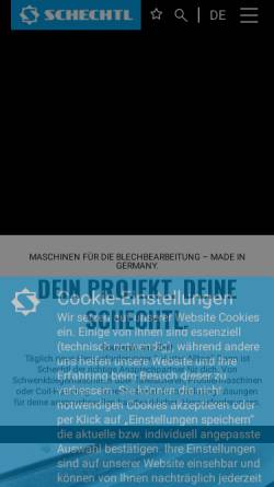 Vorschau der mobilen Webseite www.schechtl.de, Schechtl Maschinenbau GmbH