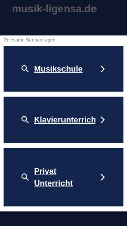 Vorschau der mobilen Webseite www.musik-ligensa.de, Musik- und Kunstschule Manfred Ligensa