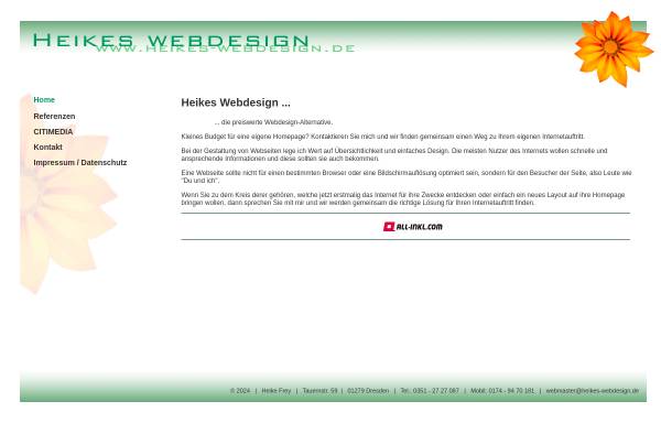 Vorschau von www.heikes-webdesign.de, Heikes Webdesign