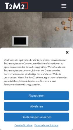 Vorschau der mobilen Webseite t2m2.de, T2M2 GmbH