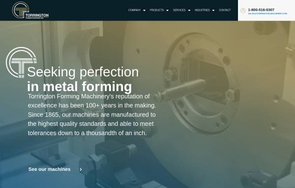 Vorschau von torrington-machinery.com, Torrington Swager and Vaill End Forming Machinery Inc.