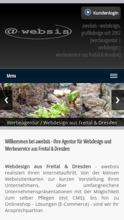 Vorschau der mobilen Webseite www.awebsis.de, Awebsis - Torsten Hellwig