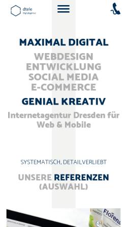 Vorschau der mobilen Webseite www.dtele.de, Deutscher Tele Markt GmbH