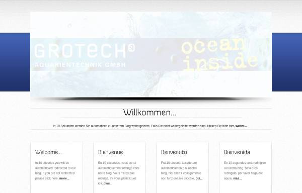 Vorschau von www.grotech.de, GroTech Aquarientechnik - Versandhandel für Aquaristikzubehör