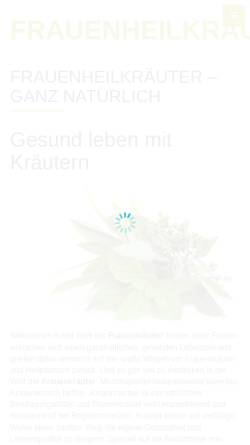 Vorschau der mobilen Webseite www.frauen-heilkraeuter.de, Frauen-Heilkräuter, Reblu GmbH