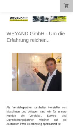 Vorschau der mobilen Webseite www.weyand-gmbh.de, Weyand GmbH