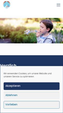 Vorschau der mobilen Webseite www.phev.de, Pulmonale Hypertonie e.V.