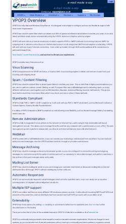Vorschau der mobilen Webseite www.pscs.co.uk, VPOP3 Email Server