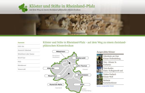 Vorschau von www.klosterlexikon-rlp.de, Klöster und Stifte in Rheinland-Pfalz